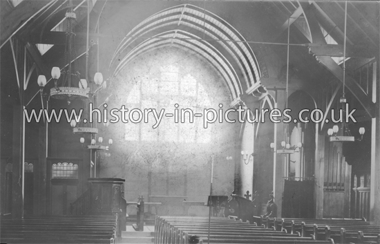 Interior, St. Lukes Church, Greenleaf Road, Walthamstow, London. c.1907